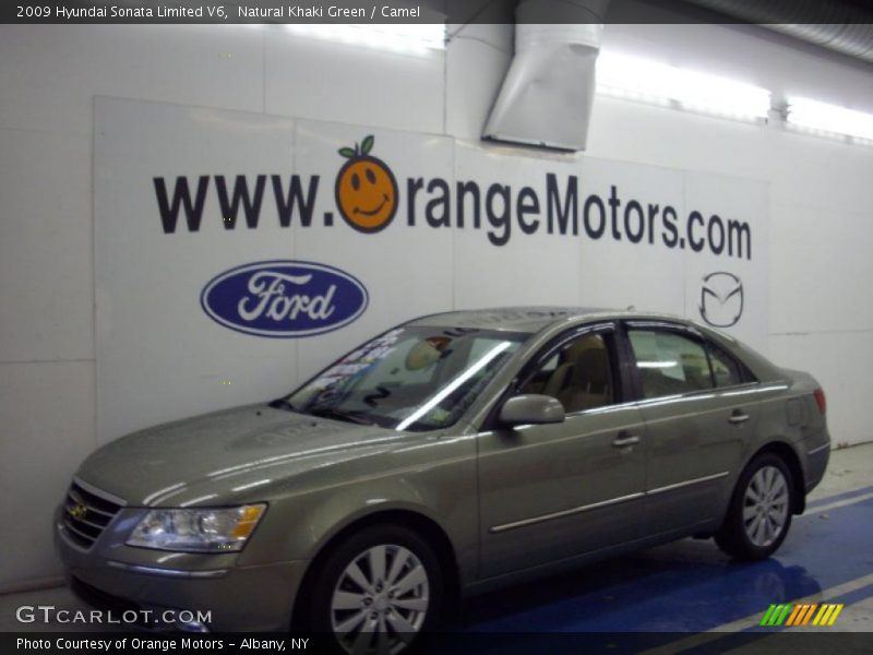Natural Khaki Green / Camel 2009 Hyundai Sonata Limited V6