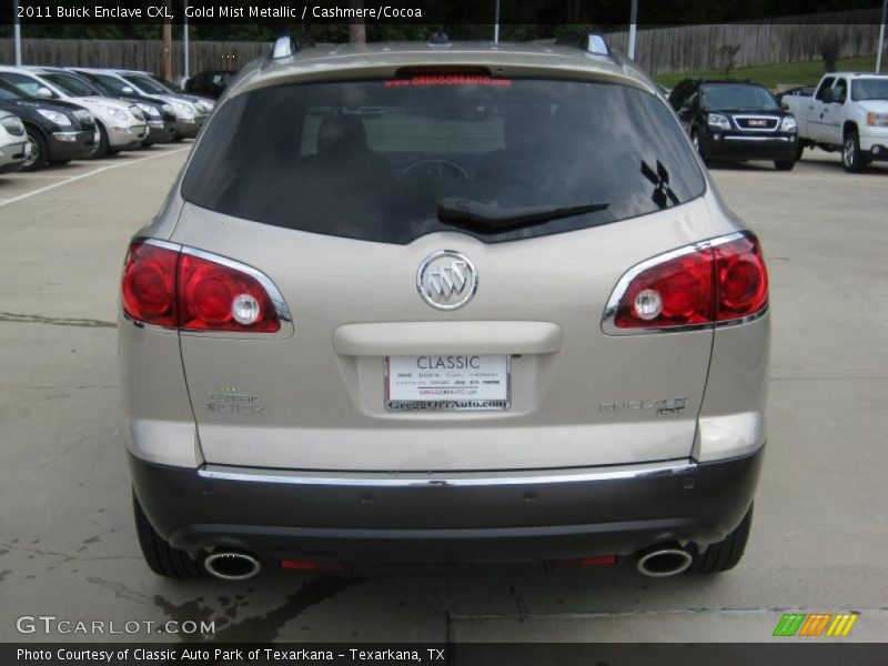Gold Mist Metallic / Cashmere/Cocoa 2011 Buick Enclave CXL