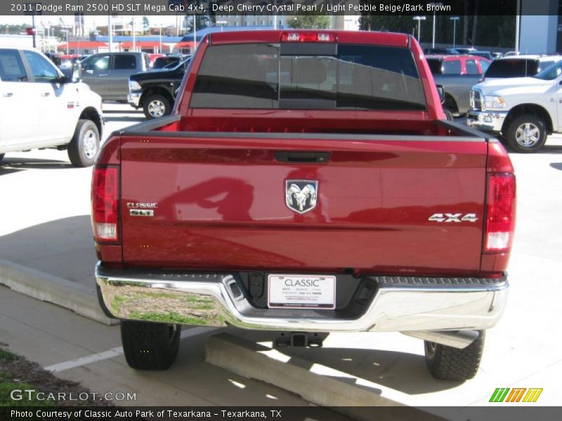 Deep Cherry Crystal Pearl / Light Pebble Beige/Bark Brown 2011 Dodge Ram 2500 HD SLT Mega Cab 4x4
