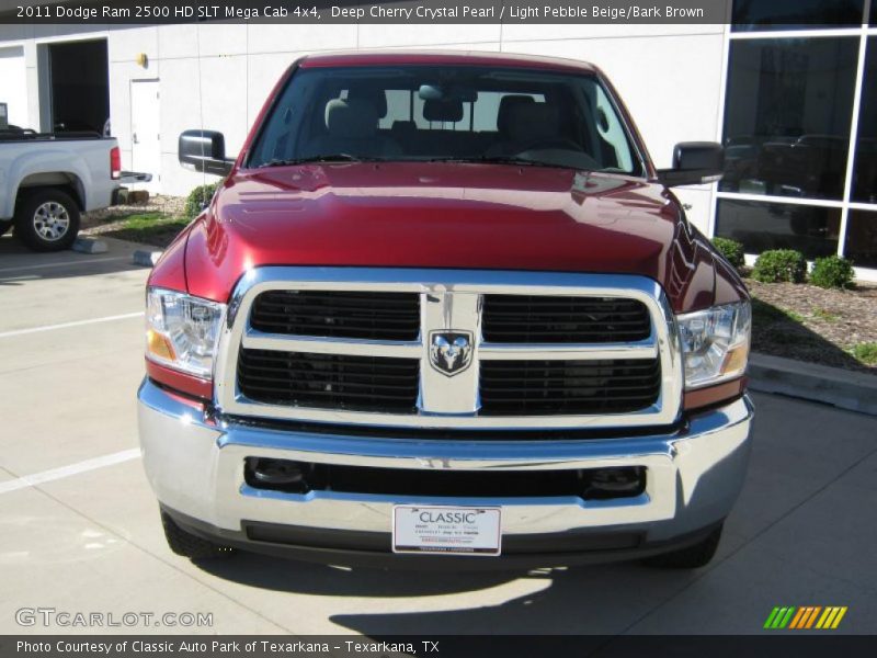 Deep Cherry Crystal Pearl / Light Pebble Beige/Bark Brown 2011 Dodge Ram 2500 HD SLT Mega Cab 4x4