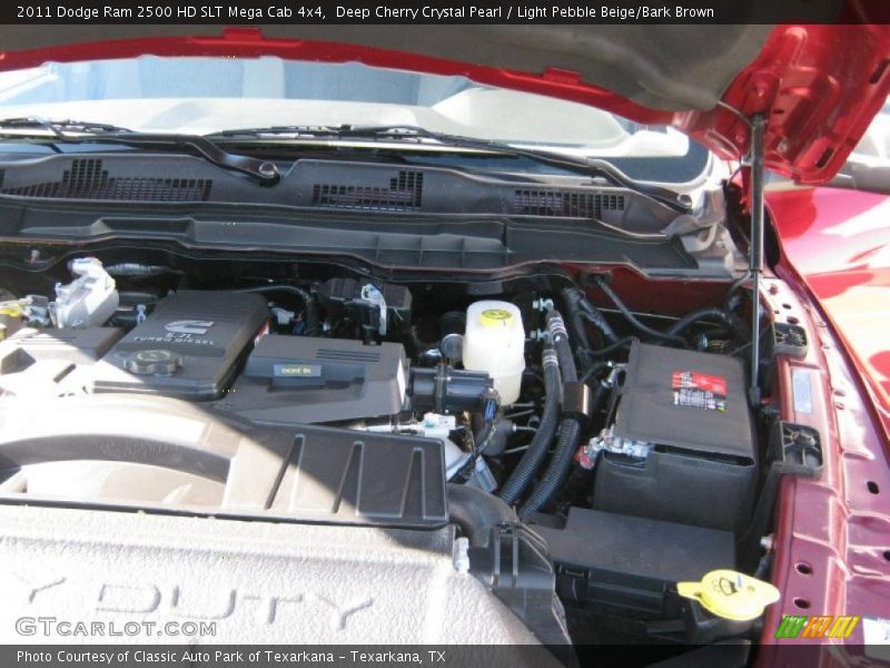 Deep Cherry Crystal Pearl / Light Pebble Beige/Bark Brown 2011 Dodge Ram 2500 HD SLT Mega Cab 4x4