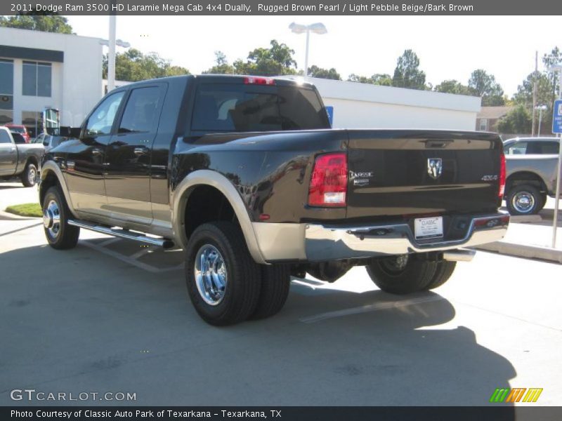 Rugged Brown Pearl / Light Pebble Beige/Bark Brown 2011 Dodge Ram 3500 HD Laramie Mega Cab 4x4 Dually