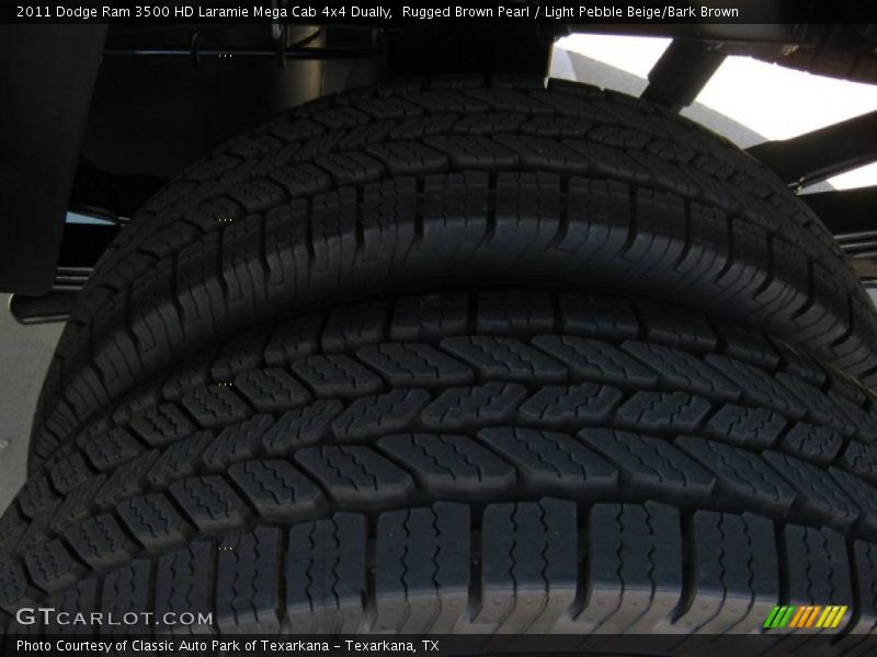 Rugged Brown Pearl / Light Pebble Beige/Bark Brown 2011 Dodge Ram 3500 HD Laramie Mega Cab 4x4 Dually