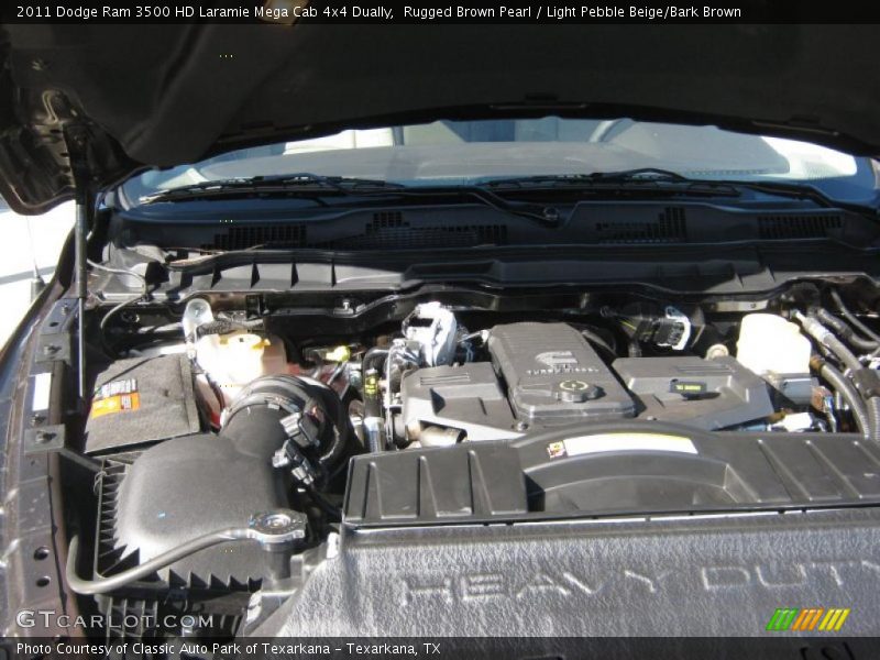 Rugged Brown Pearl / Light Pebble Beige/Bark Brown 2011 Dodge Ram 3500 HD Laramie Mega Cab 4x4 Dually