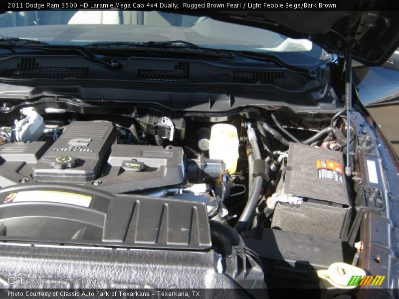 Rugged Brown Pearl / Light Pebble Beige/Bark Brown 2011 Dodge Ram 3500 HD Laramie Mega Cab 4x4 Dually