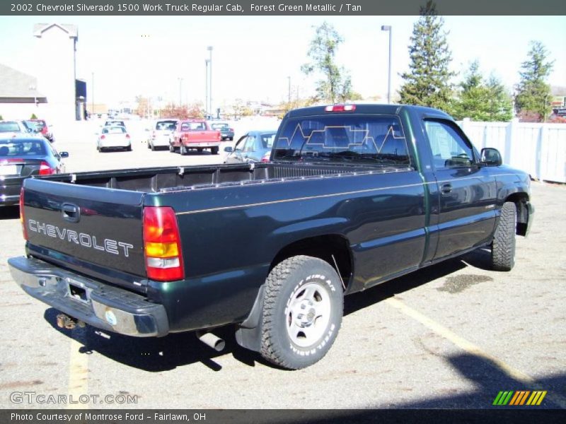 Forest Green Metallic / Tan 2002 Chevrolet Silverado 1500 Work Truck Regular Cab