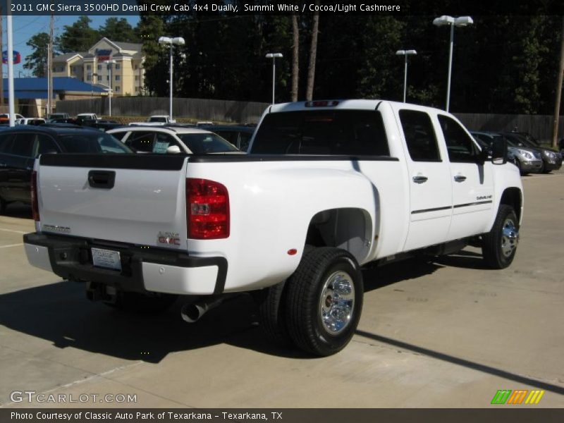 Summit White / Cocoa/Light Cashmere 2011 GMC Sierra 3500HD Denali Crew Cab 4x4 Dually