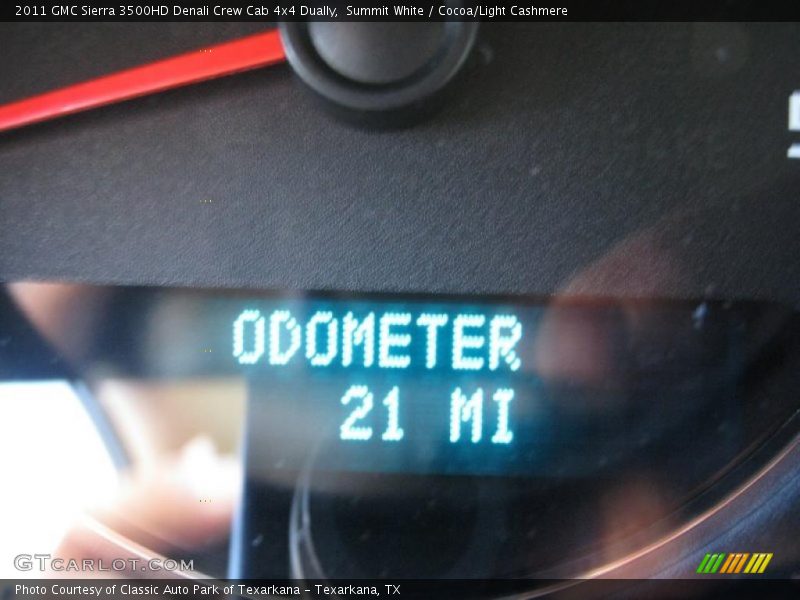 Summit White / Cocoa/Light Cashmere 2011 GMC Sierra 3500HD Denali Crew Cab 4x4 Dually