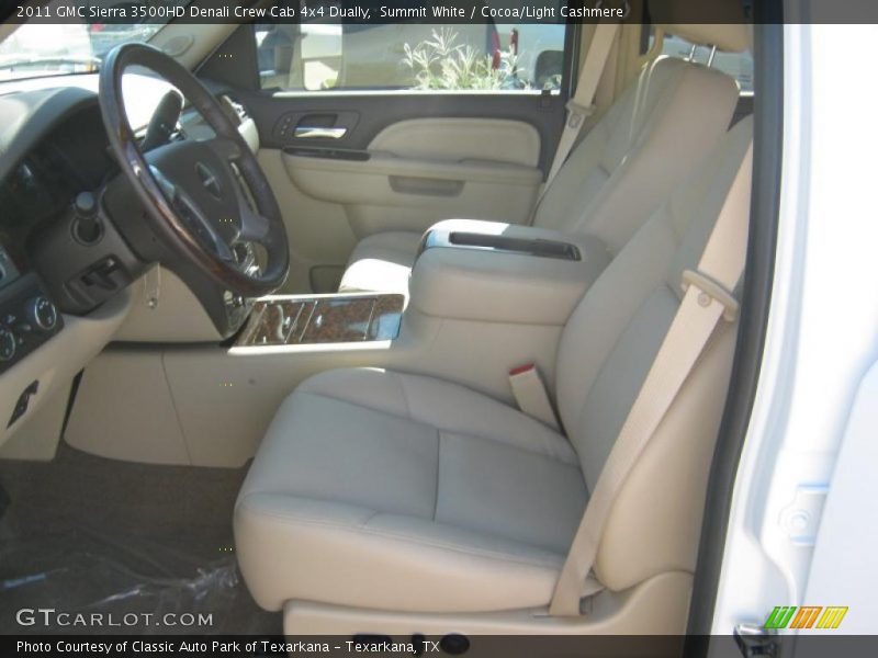 Summit White / Cocoa/Light Cashmere 2011 GMC Sierra 3500HD Denali Crew Cab 4x4 Dually