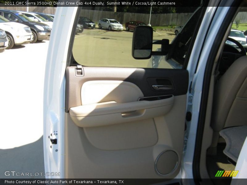 Summit White / Cocoa/Light Cashmere 2011 GMC Sierra 3500HD Denali Crew Cab 4x4 Dually