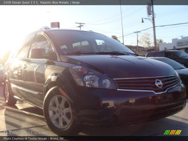 Majestic Blue Metallic / Beige 2008 Nissan Quest 3.5 S