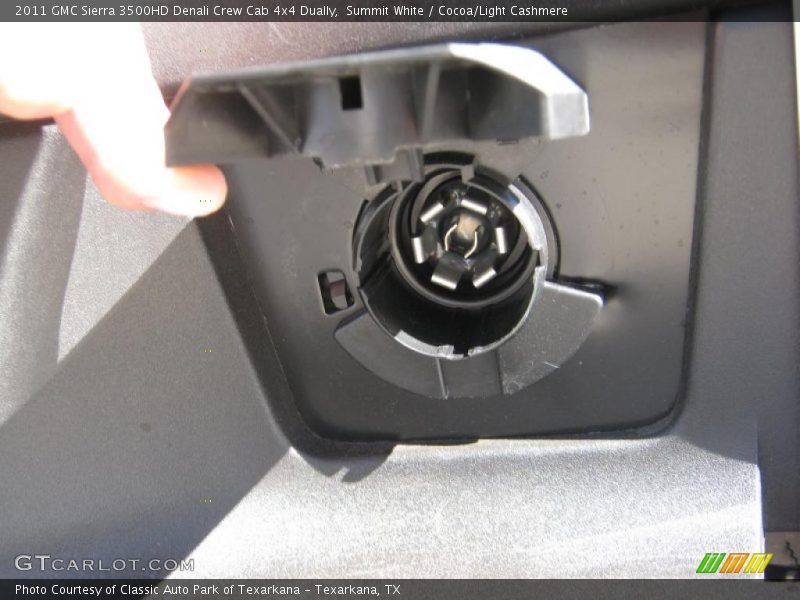 Summit White / Cocoa/Light Cashmere 2011 GMC Sierra 3500HD Denali Crew Cab 4x4 Dually