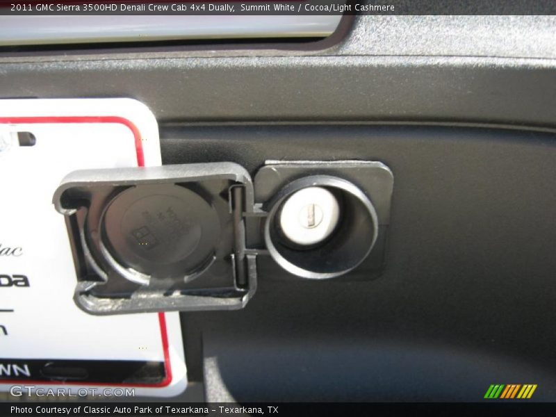 Summit White / Cocoa/Light Cashmere 2011 GMC Sierra 3500HD Denali Crew Cab 4x4 Dually