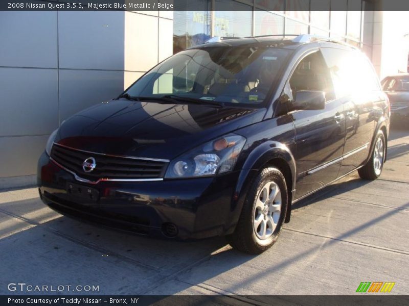 Majestic Blue Metallic / Beige 2008 Nissan Quest 3.5 S