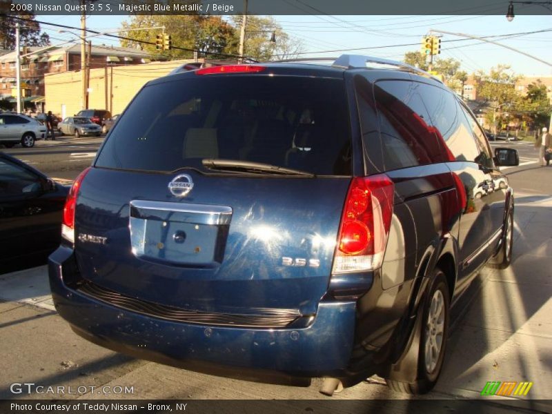 Majestic Blue Metallic / Beige 2008 Nissan Quest 3.5 S