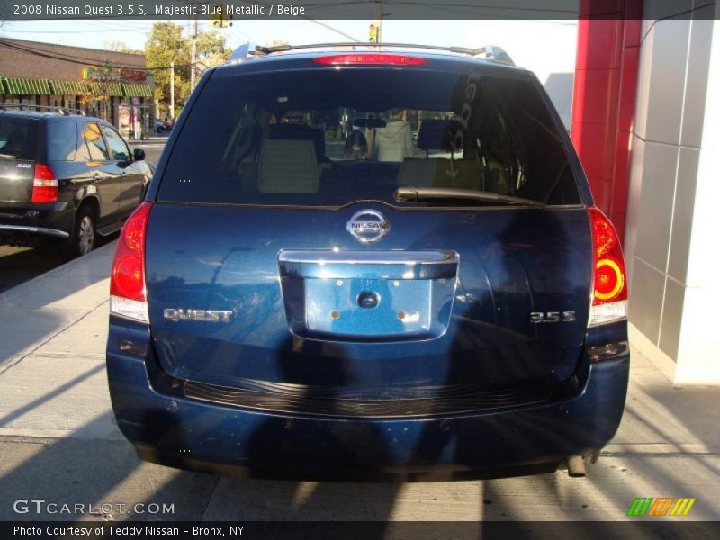 Majestic Blue Metallic / Beige 2008 Nissan Quest 3.5 S