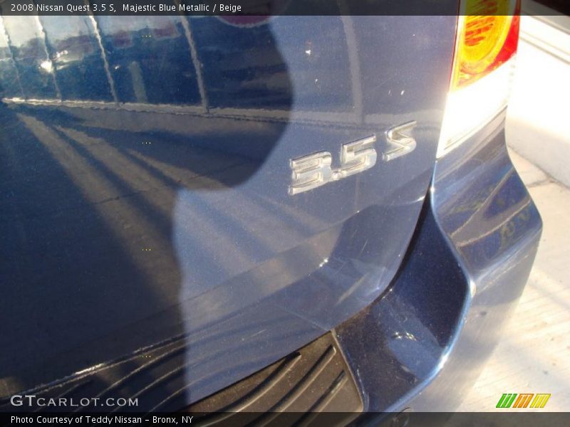 Majestic Blue Metallic / Beige 2008 Nissan Quest 3.5 S