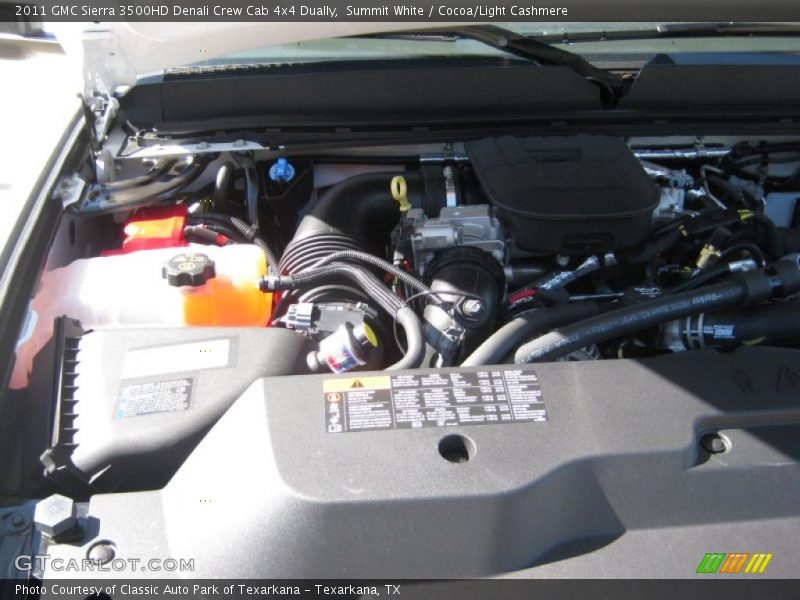 Summit White / Cocoa/Light Cashmere 2011 GMC Sierra 3500HD Denali Crew Cab 4x4 Dually