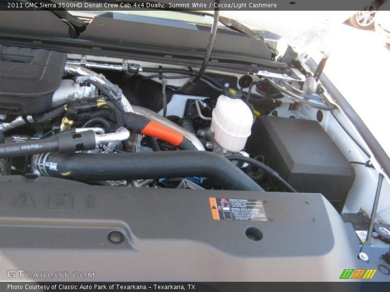 Summit White / Cocoa/Light Cashmere 2011 GMC Sierra 3500HD Denali Crew Cab 4x4 Dually