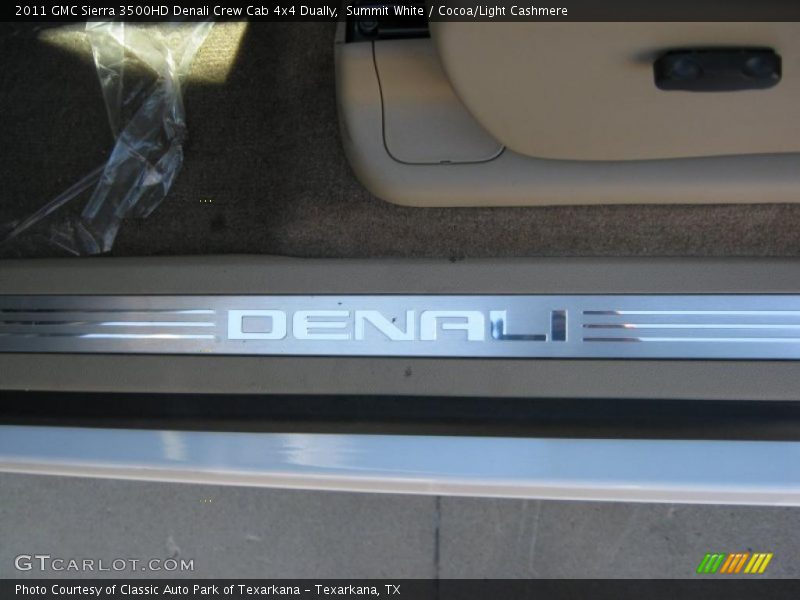 Summit White / Cocoa/Light Cashmere 2011 GMC Sierra 3500HD Denali Crew Cab 4x4 Dually