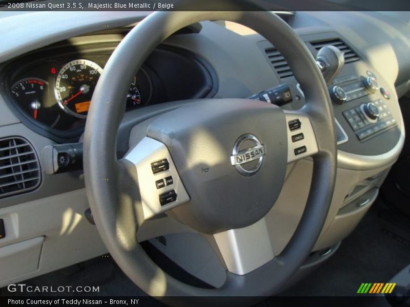 Majestic Blue Metallic / Beige 2008 Nissan Quest 3.5 S