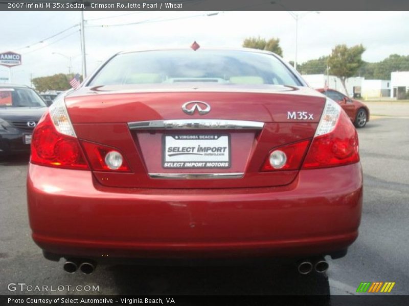 Crimson Roulette Pearl / Wheat 2007 Infiniti M 35x Sedan