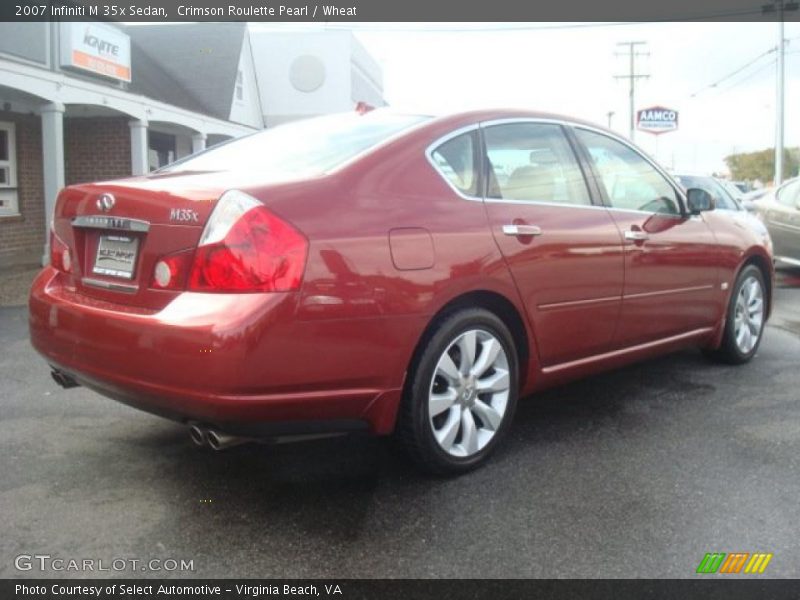 Crimson Roulette Pearl / Wheat 2007 Infiniti M 35x Sedan