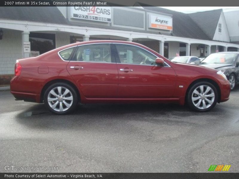 Crimson Roulette Pearl / Wheat 2007 Infiniti M 35x Sedan