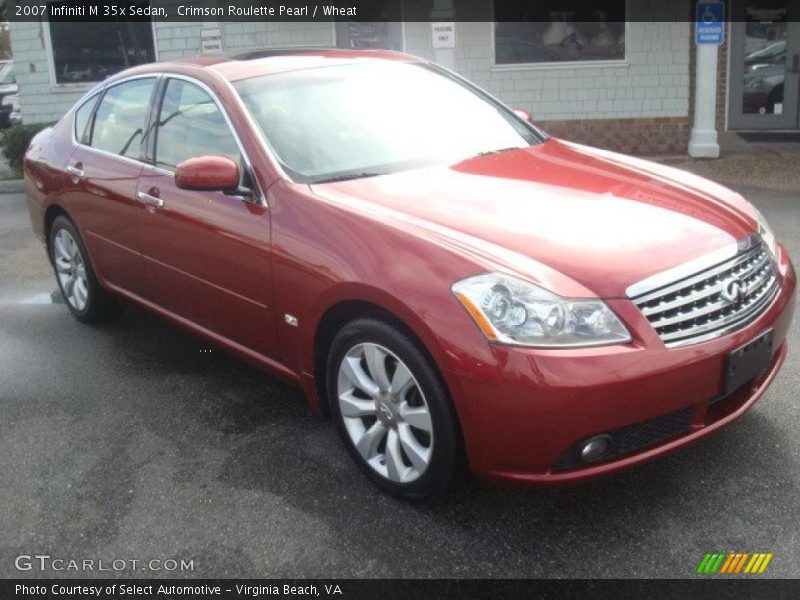 Crimson Roulette Pearl / Wheat 2007 Infiniti M 35x Sedan
