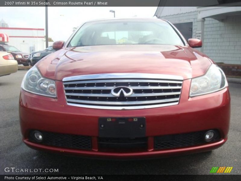 Crimson Roulette Pearl / Wheat 2007 Infiniti M 35x Sedan