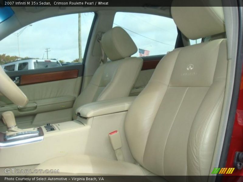 Crimson Roulette Pearl / Wheat 2007 Infiniti M 35x Sedan