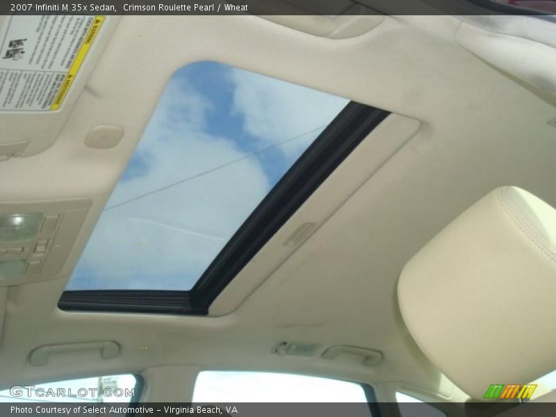 Crimson Roulette Pearl / Wheat 2007 Infiniti M 35x Sedan