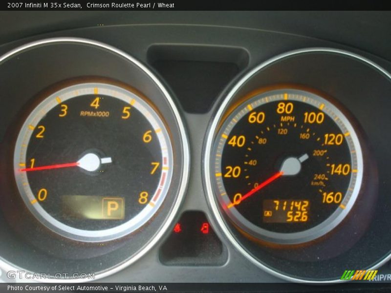Crimson Roulette Pearl / Wheat 2007 Infiniti M 35x Sedan