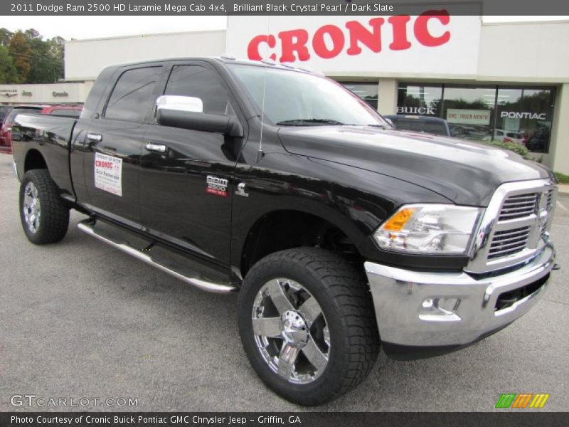 Brilliant Black Crystal Pearl / Dark Slate 2011 Dodge Ram 2500 HD Laramie Mega Cab 4x4