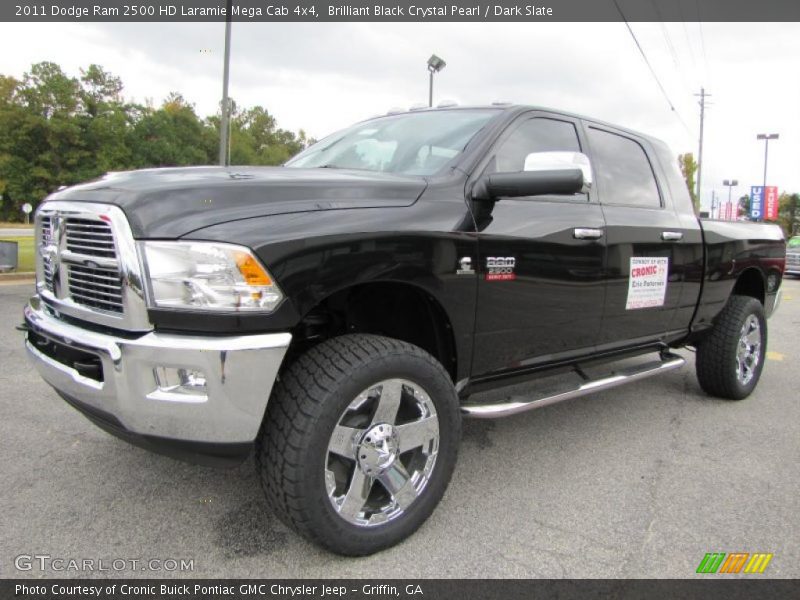 Brilliant Black Crystal Pearl / Dark Slate 2011 Dodge Ram 2500 HD Laramie Mega Cab 4x4