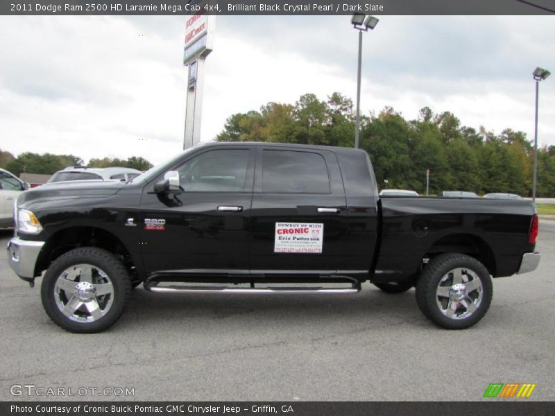 Brilliant Black Crystal Pearl / Dark Slate 2011 Dodge Ram 2500 HD Laramie Mega Cab 4x4