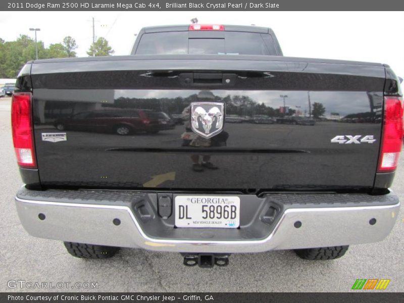Brilliant Black Crystal Pearl / Dark Slate 2011 Dodge Ram 2500 HD Laramie Mega Cab 4x4