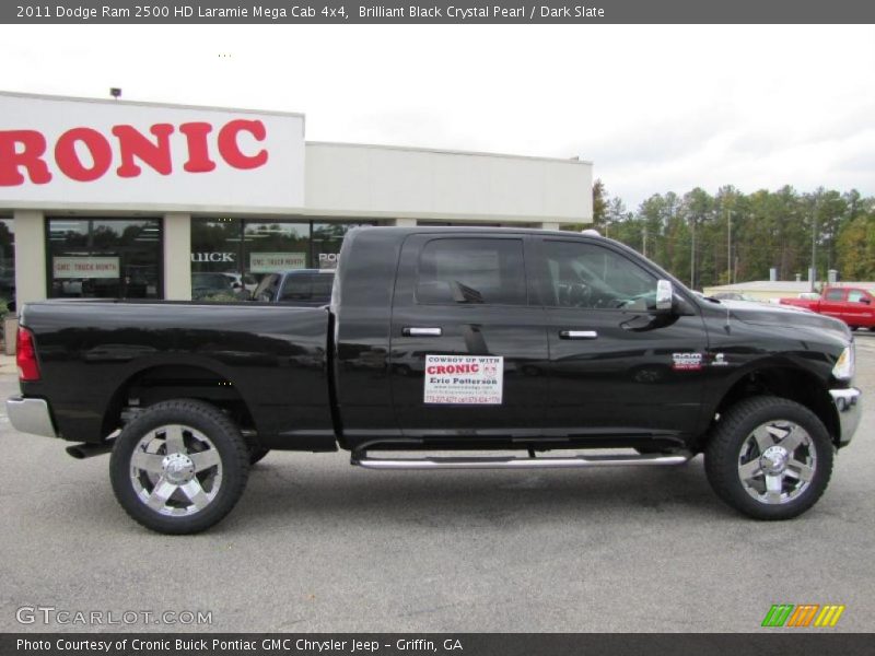 Brilliant Black Crystal Pearl / Dark Slate 2011 Dodge Ram 2500 HD Laramie Mega Cab 4x4