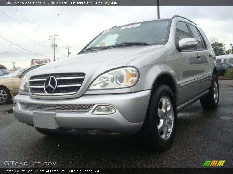 Brilliant Silver Metallic / Ash 2002 Mercedes-Benz ML 500 4Matic