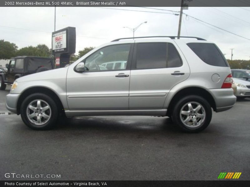 Brilliant Silver Metallic / Ash 2002 Mercedes-Benz ML 500 4Matic