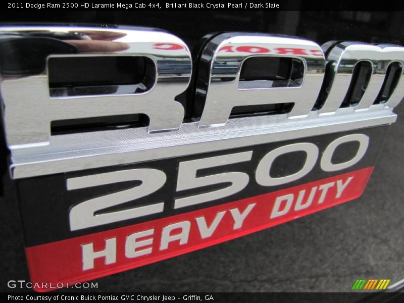 Brilliant Black Crystal Pearl / Dark Slate 2011 Dodge Ram 2500 HD Laramie Mega Cab 4x4