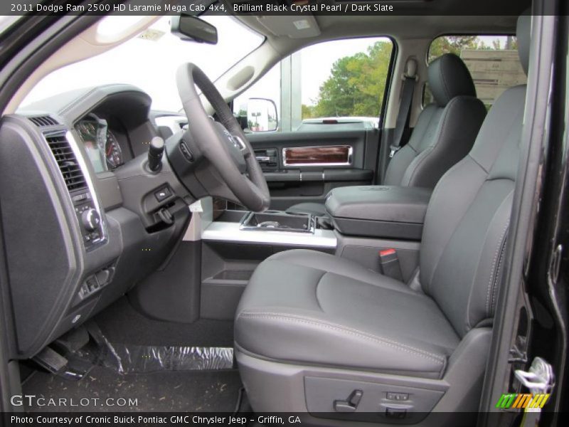 Brilliant Black Crystal Pearl / Dark Slate 2011 Dodge Ram 2500 HD Laramie Mega Cab 4x4