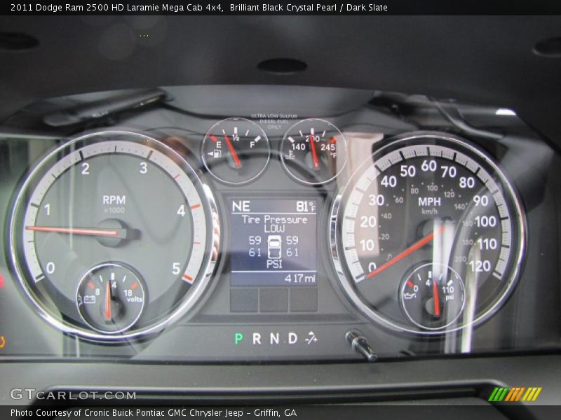  2011 Ram 2500 HD Laramie Mega Cab 4x4 Laramie Mega Cab 4x4 Gauges