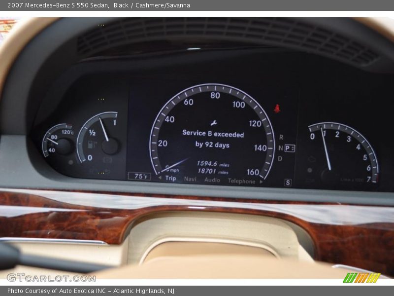 Black / Cashmere/Savanna 2007 Mercedes-Benz S 550 Sedan