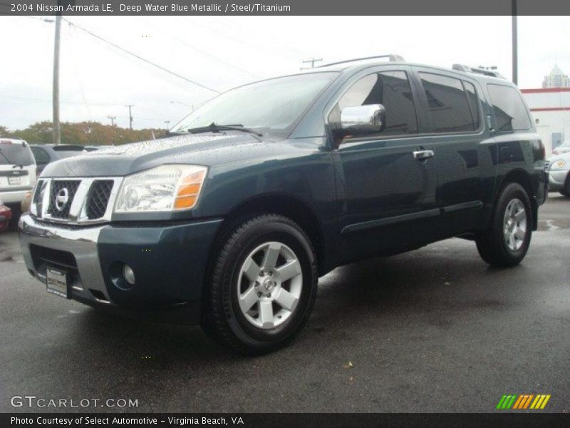 Deep Water Blue Metallic / Steel/Titanium 2004 Nissan Armada LE