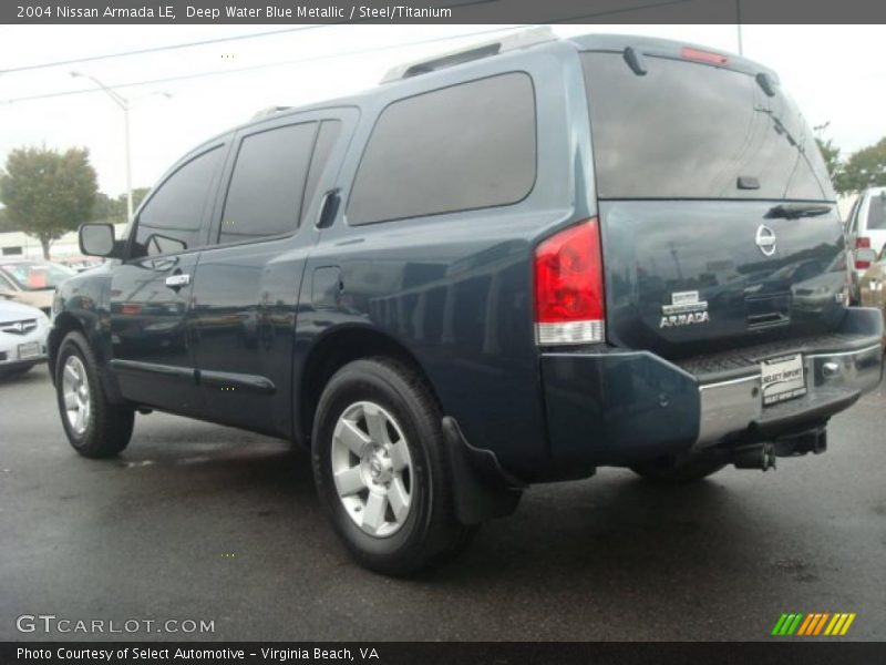 Deep Water Blue Metallic / Steel/Titanium 2004 Nissan Armada LE