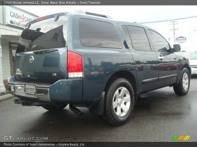 Deep Water Blue Metallic / Steel/Titanium 2004 Nissan Armada LE