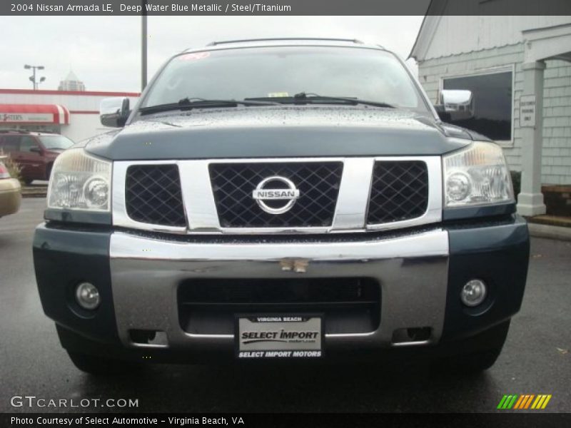 Deep Water Blue Metallic / Steel/Titanium 2004 Nissan Armada LE