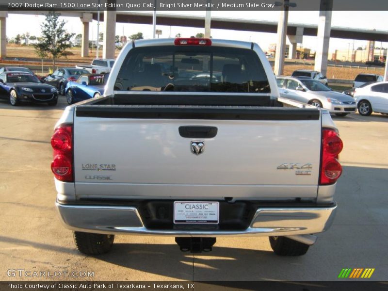 Bright Silver Metallic / Medium Slate Gray 2007 Dodge Ram 1500 Lone Star Edition Quad Cab
