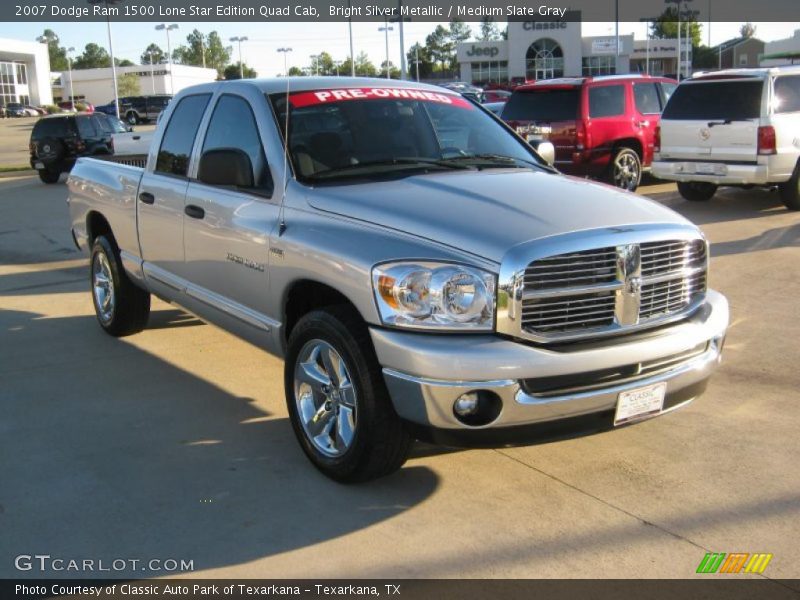 Bright Silver Metallic / Medium Slate Gray 2007 Dodge Ram 1500 Lone Star Edition Quad Cab